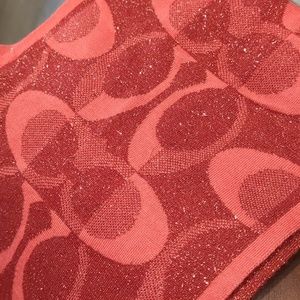 Coach Pink Metallic Scarf 🧣